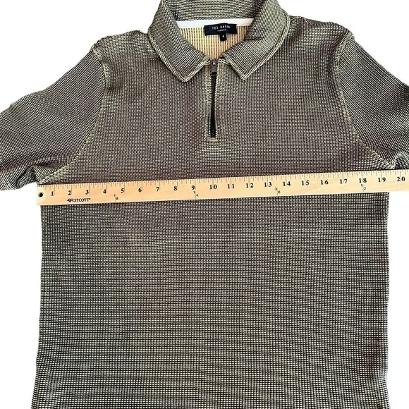 TED BAKER
Backley Textured Zip Polo Shirt Size 4 - Picture 5 of 10